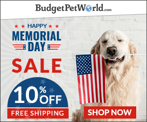 Happy Memorial Day! Use Code:- MEMDAY10 & Get 10% Extra Discount + Free Shipping on all your pet products.