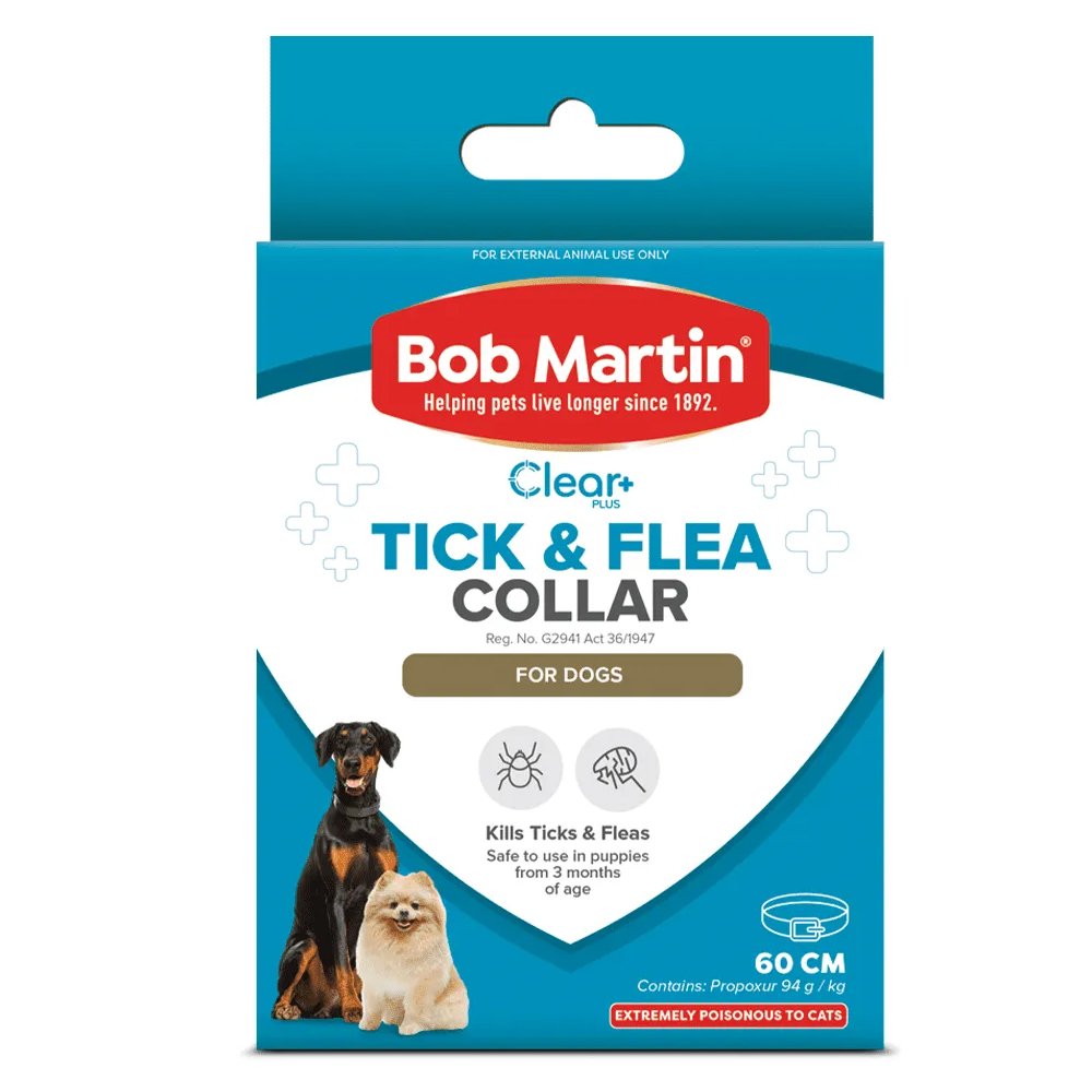 Bob Martin Clear Tick & Flea Collar for Dogs