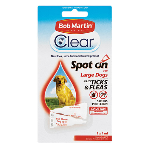 Bob Martin Clear Ticks & Fleas Spot On for Dogs