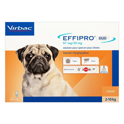 Effipro Duo Spot-On For Small Dogs Up To 22 Lbs. 4 Pack Effipro Duo Spot-On For Small Dogs Up To 22 Lbs. 4 Pack