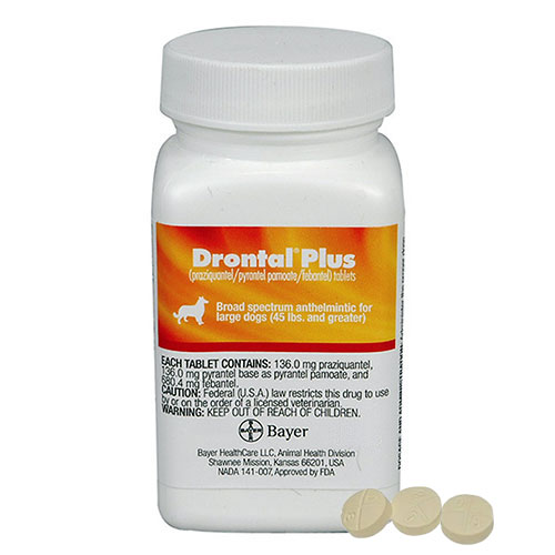 Drontal For Very Small Dogs Upto 3kg (6.6lbs) 2 Tablets