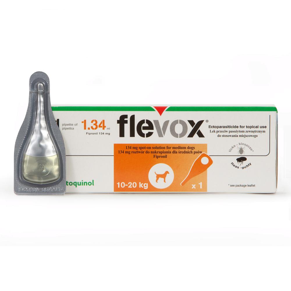 Flevox Spot On For Medium Dogs 23 To 44 Lbs. (Orange) 6 Pack