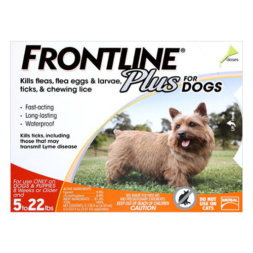 Frontline Plus Small Dogs Up To 22lbs (Orange) 12 Doses