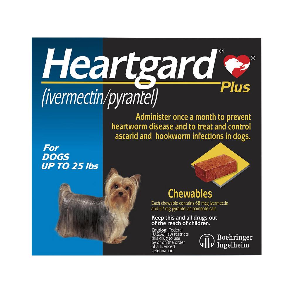 Heartgard Plus Small Dogs Up To 25lbs (Blue) 6 Doses