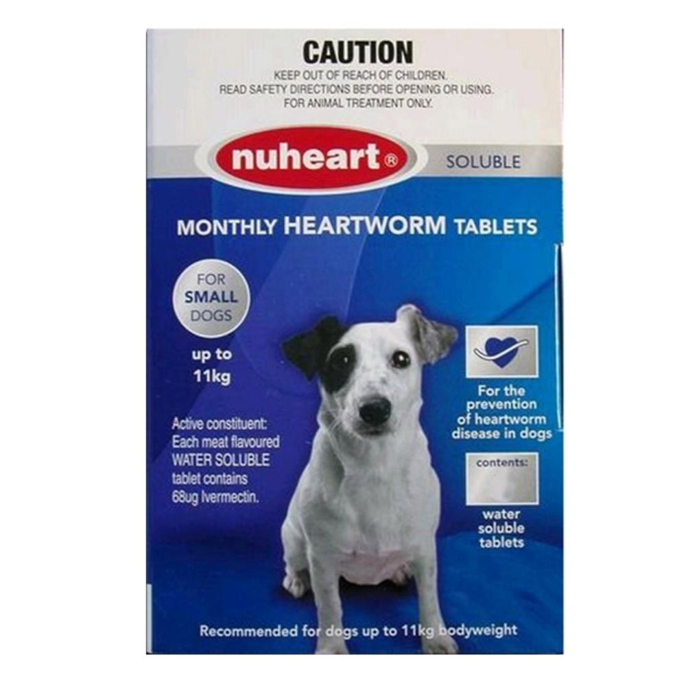 Nuheart - Generic Heartgard Nuheart Small Dogs Upto 25lbs (Blue) 6 Tablets