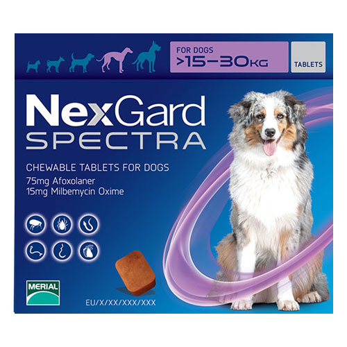 Nexgard Spectra Large Dog 33-66 Lbs Purple 6 Pack