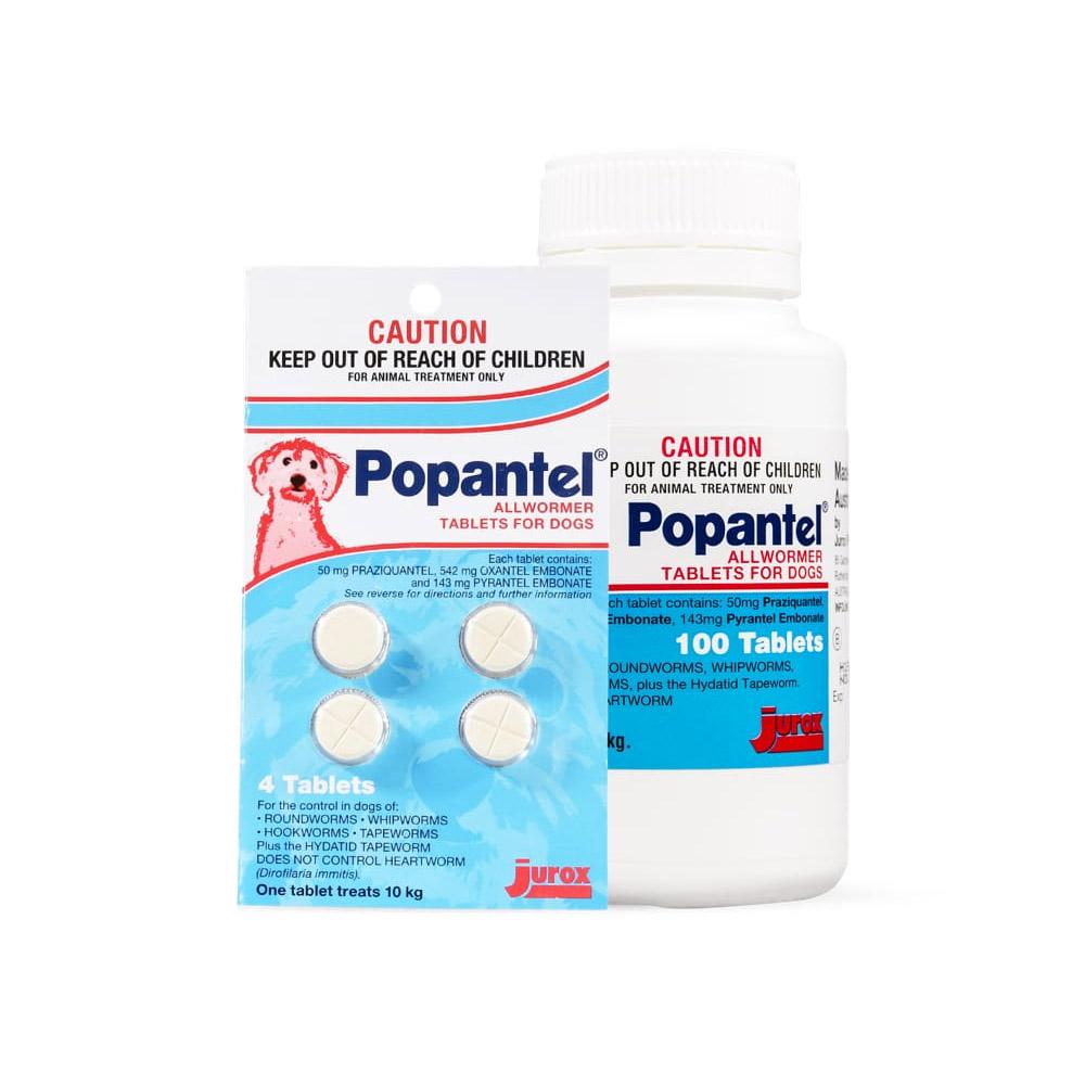 Popantel Allwormer For Dogs 10 Kg (22 Lbs) 2 Tablet