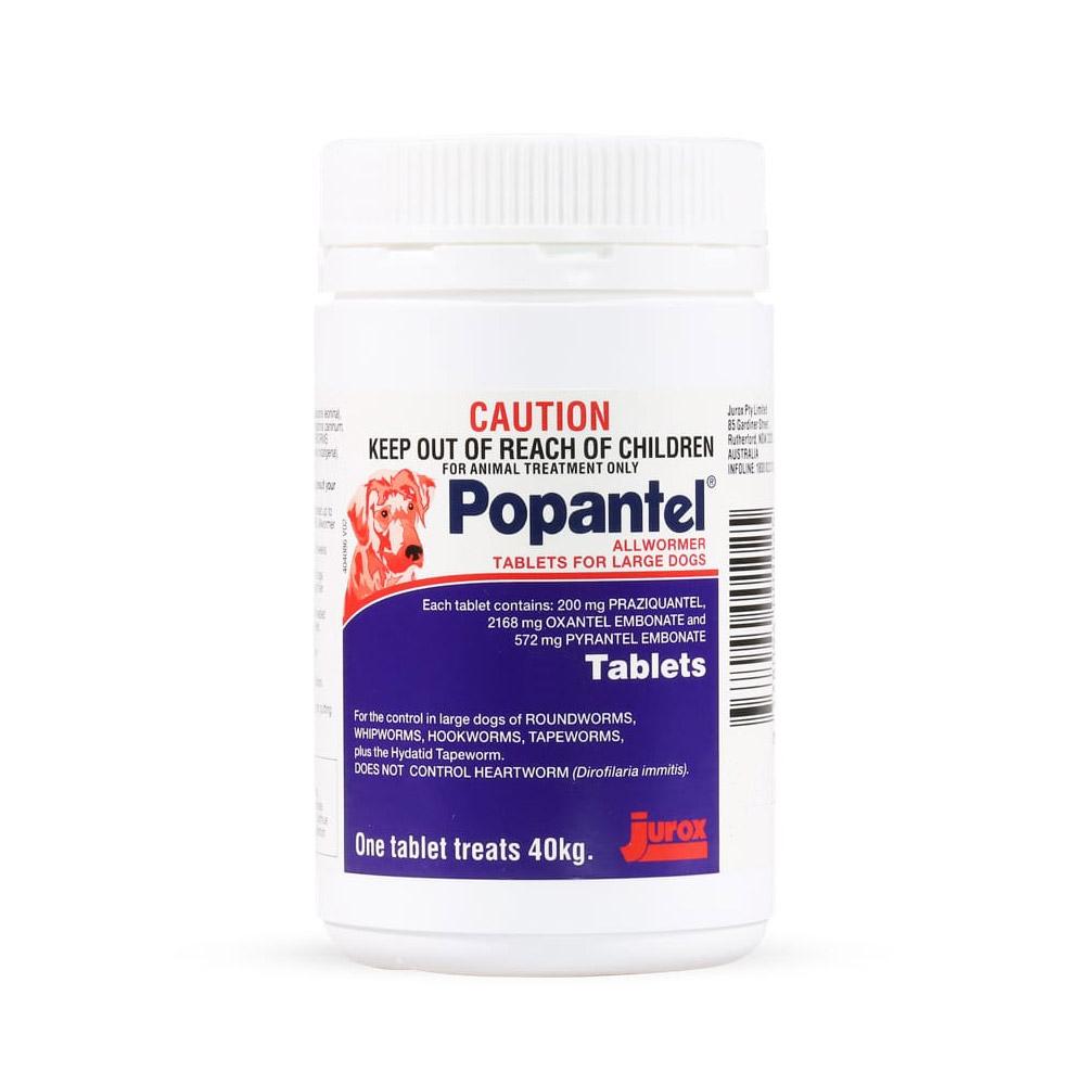 Popantel Allwormer For Dogs 40 Kg (88 Lbs) 2 Tablet
