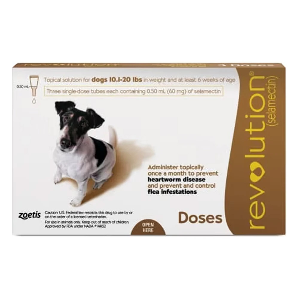 Revolution Small Dogs 10.1 - 20lbs (Brown)