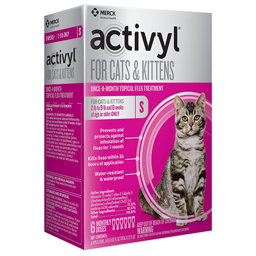 Activyl is a topical spot-on flea and tick treatment for dogs and cats. Buy Activyl Spot-On for Cats online at cheapest price.