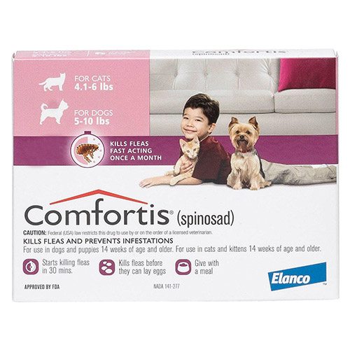 Comfortis Pink For Dogs 2.3 - 4.5 kg (5 -10 lbs)