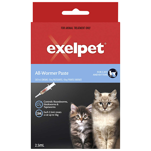 Exelpet Allwormer Treatment For Cats Buy Exelpet Allwormer for Cats